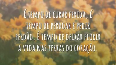 É tempo de cura