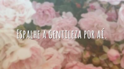 Espalhe a gentileza por aí.