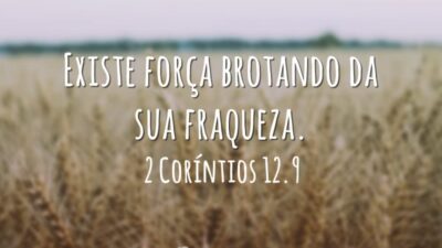 Existe força brotando da sua fraqueza. (2 Coríntios 12.9)