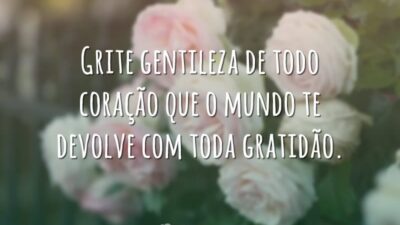 Grite gentileza de todo coração que o mundo te devolve com toda&hellip;