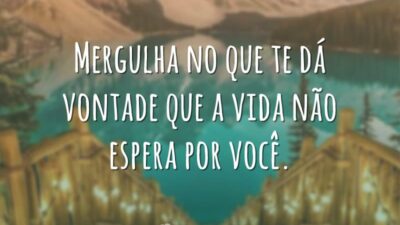 Mergulha no que te dá vontade que a vida não espera por&hellip;
