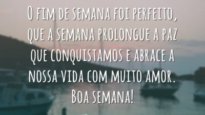 O fim de semana foi perfeito, que a semana prolongue a paz&hellip;