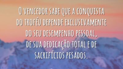 O vencedor sabe que a conquista do troféu depende exclusivamente do seu&hellip;