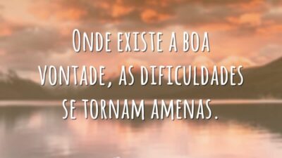 Onde existe a boa vontade, as dificuldades se tornam amenas.