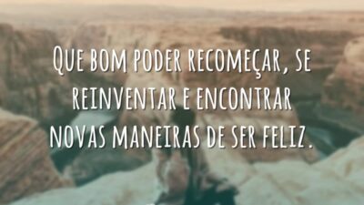 Que bom poder recomeçar, se reinventar e encontrar novas maneiras de ser&hellip;