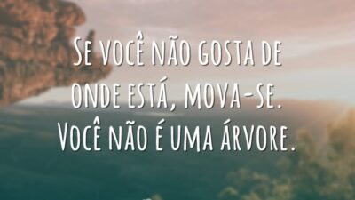 Se você não gosta de onde está, mova-se. Você não é uma&hellip;