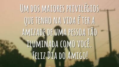 Sua amizade é um privilégio