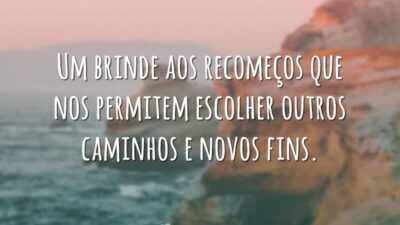 Um brinde aos recomeços que nos permitem escolher outros caminhos e novos&hellip;