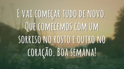 E vai começar tudo de novo. Que comecemos com um sorriso no&hellip;
