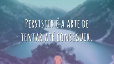 Persistir é a arte de tentar até conseguir.