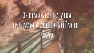 Os desgostos da vida ensinam a arte do silêncio.