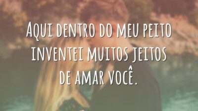 Aqui dentro do meu peito inventei muitos jeitos de amar você.