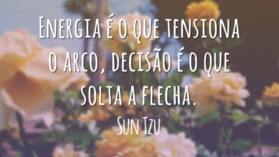 Energia é o que tensiona o arco, decisão é o que solta a flecha.
