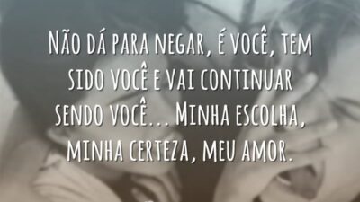 Não dá para negar, é você, tem sido você e vai continuar&hellip;