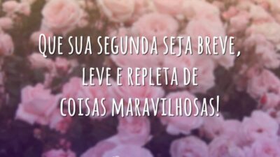 Que sua segunda seja breve, leve e repleta de coisas maravilhosas!