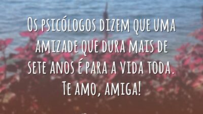 Os psicólogos dizem que uma amizade que dura mais de sete anos&hellip;