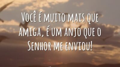 Você é muito mais que amiga, é um anjo que o Senhor me enviou!
