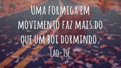 Uma formiga em movimento faz mais do que um boi dormindo.