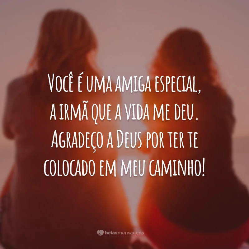 Você é uma amiga especial, a irmã que a vida me deu. Agradeço a Deus por ter te colocado em meu caminho!