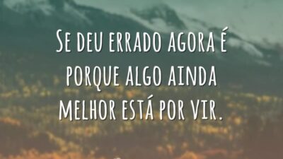 Se deu errado é porque