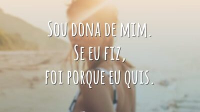 Sou dona de mim. Se eu fiz, foi porque eu quis.