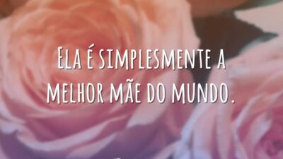 Ela é simplesmente a melhor mãe do mundo.