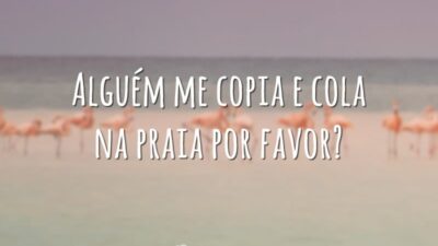 Alguém me copia e cola na praia por favor?