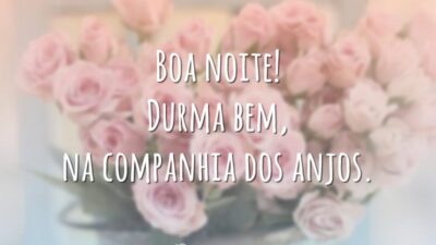 Boa noite! Durma bem, na companhia dos anjos.