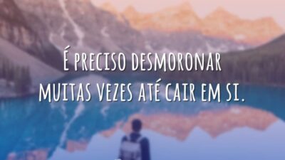 É preciso desmoronar