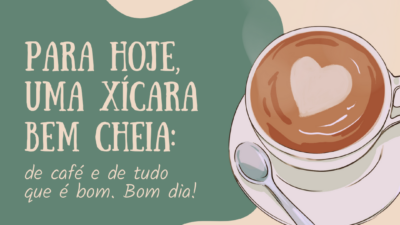 Uma xícara bem cheia de café