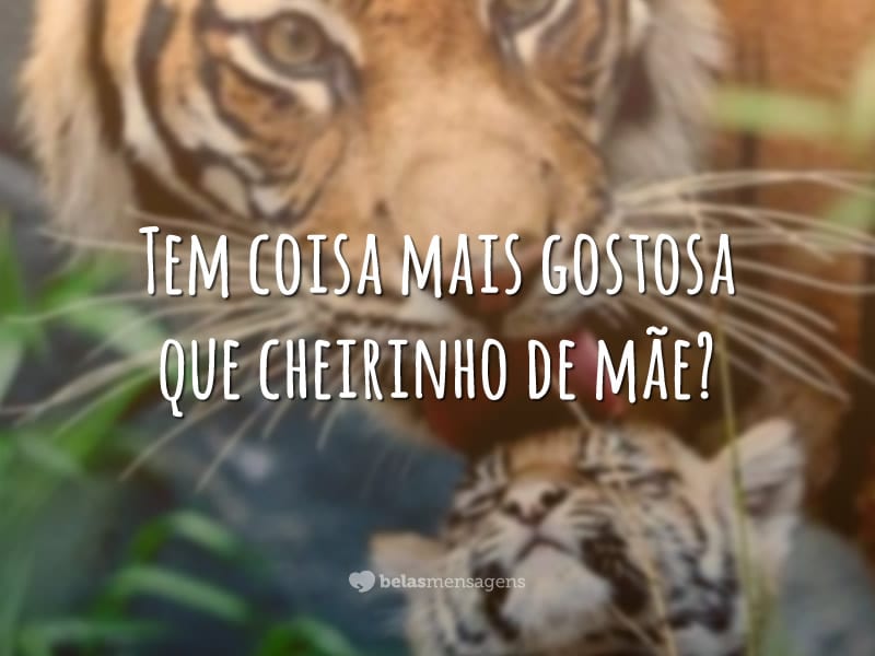 Tem coisa mais gostosa que cheirinho de mãe?