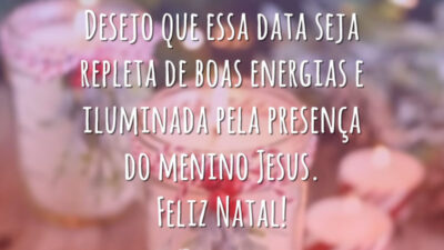 Desejo que essa data seja repleta de boas energias e iluminada pela presença do menino Jesus. Feliz Natal!