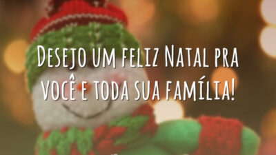 Desejo um feliz Natal pra você e toda sua família!