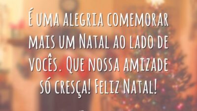 É uma alegria comemorar mais um Natal ao lado de vocês. Que nossa amizade só cresça! Feliz Natal!