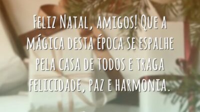 Feliz Natal, amigos! Que a mágica desta época se espalhe pela casa de todos e traga felicidade, paz e harmonia.