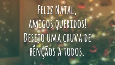 Feliz Natal, amigos queridos! Desejo uma chuva de bênçãos a todos.