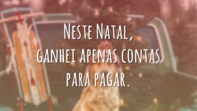 Neste Natal, ganhei apenas contas para pagar.