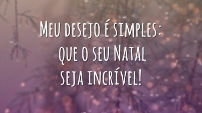 Meu desejo é simples: que o seu Natal seja incrível!
