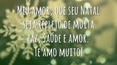 Meu amor, que seu Natal seja repleto de muita paz, saúde e amor. Te amo muito!