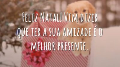 Feliz Natal! Vim dizer que ter a sua amizade é o melhor presente.