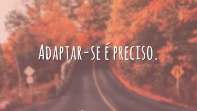 Adaptar-se é preciso.