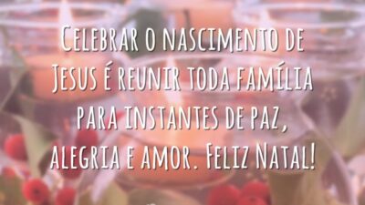 Celebrar o nascimento de Jesus é reunir toda família para instantes de paz, alegria e amor. Feliz Natal!