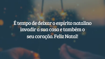 É tempo de deixar o espírito natalino invadir a sua casa e também o seu coração. Feliz Natal!
