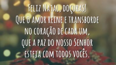 Feliz Natal, doçuras! Que o amor reine e transborde no coração de cada um, que a paz do nosso Senhor esteja com todos vocês.