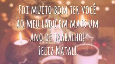 Foi muito bom ter você ao meu lado em mais um ano de trabalho! Feliz Natal!