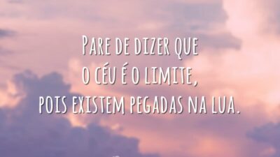 Pare de dizer que o céu é o limite, pois existem pegadas na lua.