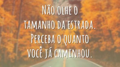 Perceba o quanto caminhou