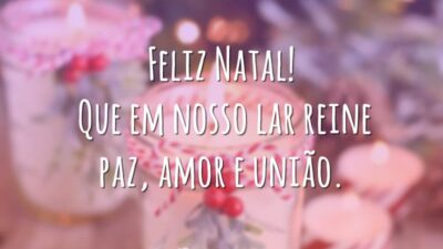 Feliz Natal! Que em nosso lar reine paz, amor e união.