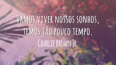 Vamos viver nossos sonhos, temos tão pouco tempo.