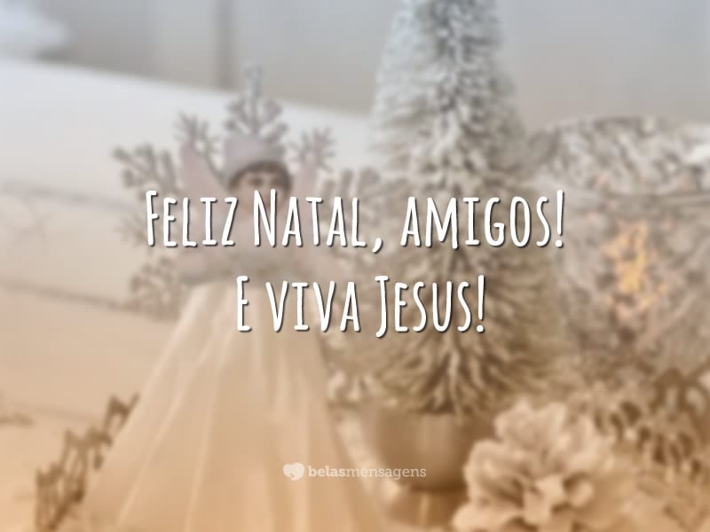 Feliz Natal, amigos! E viva Jesus!